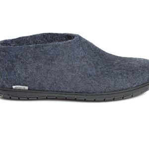 GLERUPS AR-10-2 DENIM/BLACK WOOL SLIPPERS 38 - new